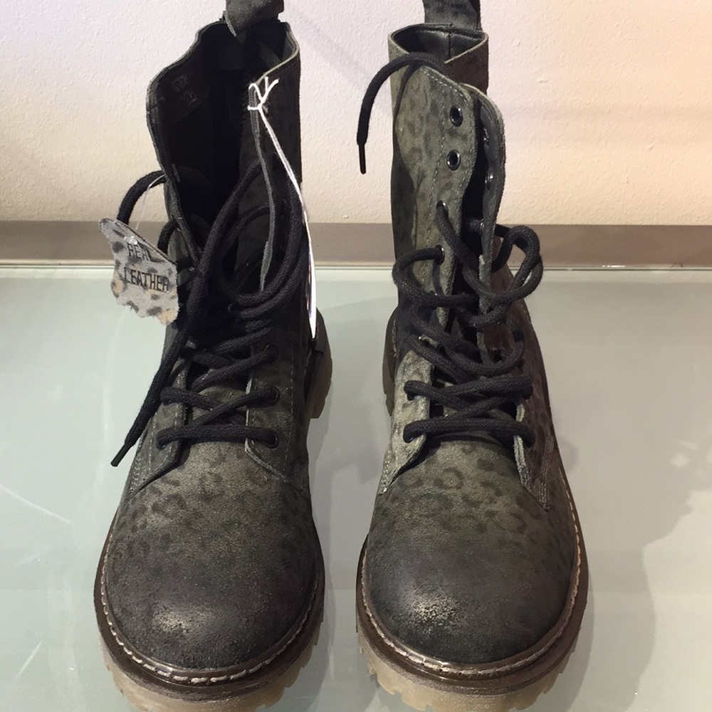 Green Combat Boots